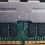 A close up image of a computer memory stick.