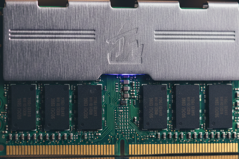A close up image of a computer memory stick.